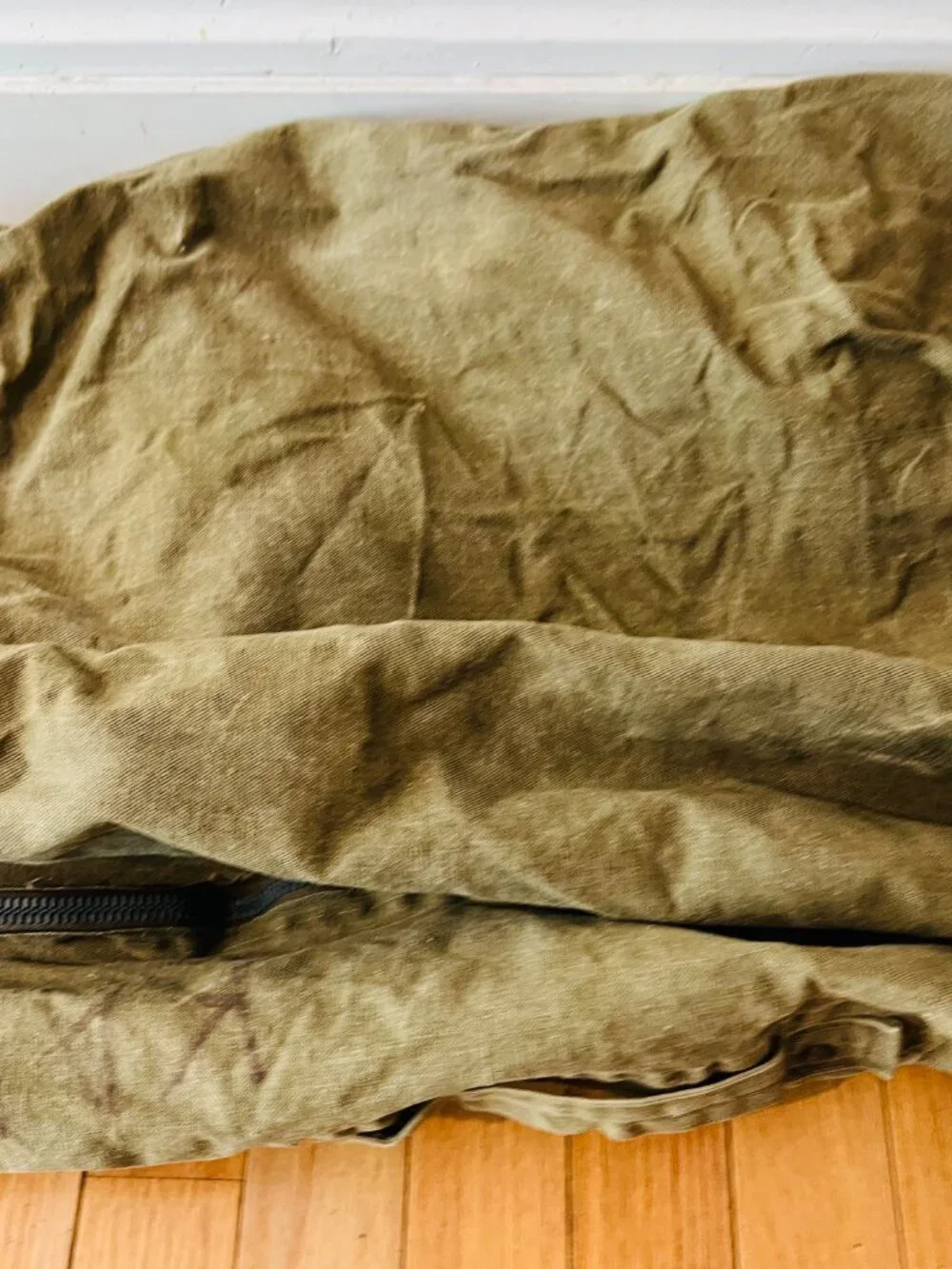 Large Vintage Military Canvas Duffle Bag